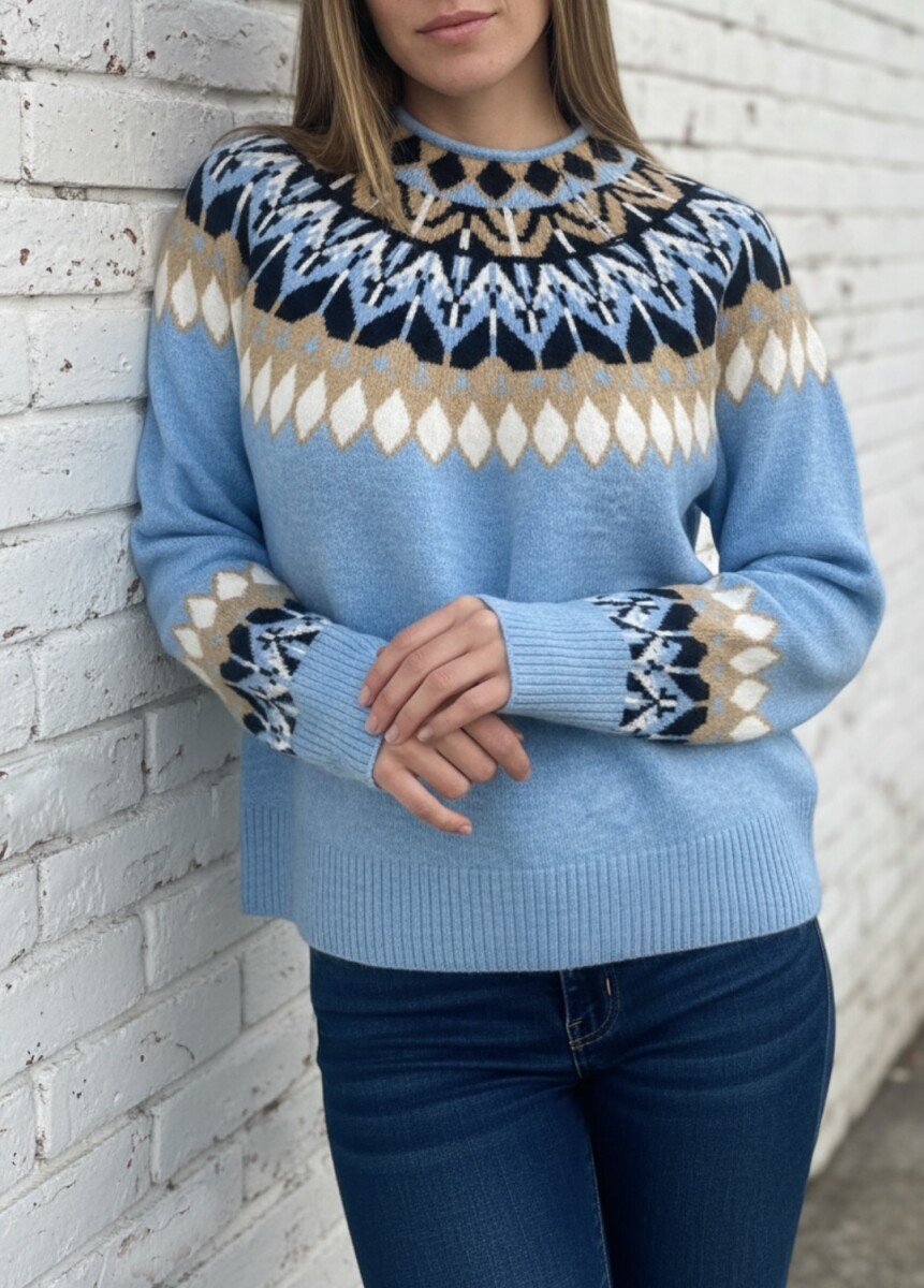 Sweater Tulum - Celeste 