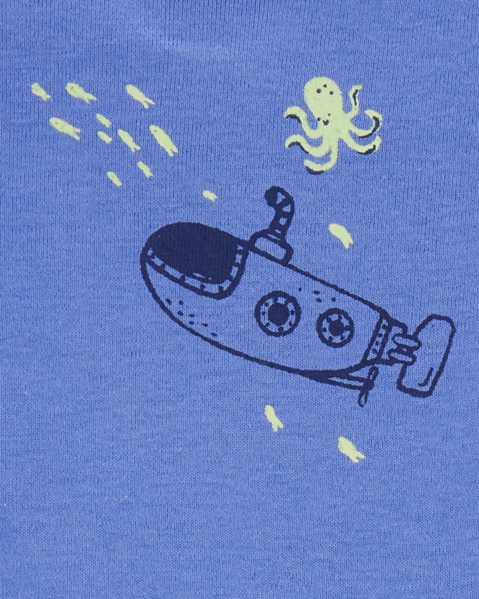 Set tres piezas de algodón, short, monito corto y body diseño submarinos Sin color