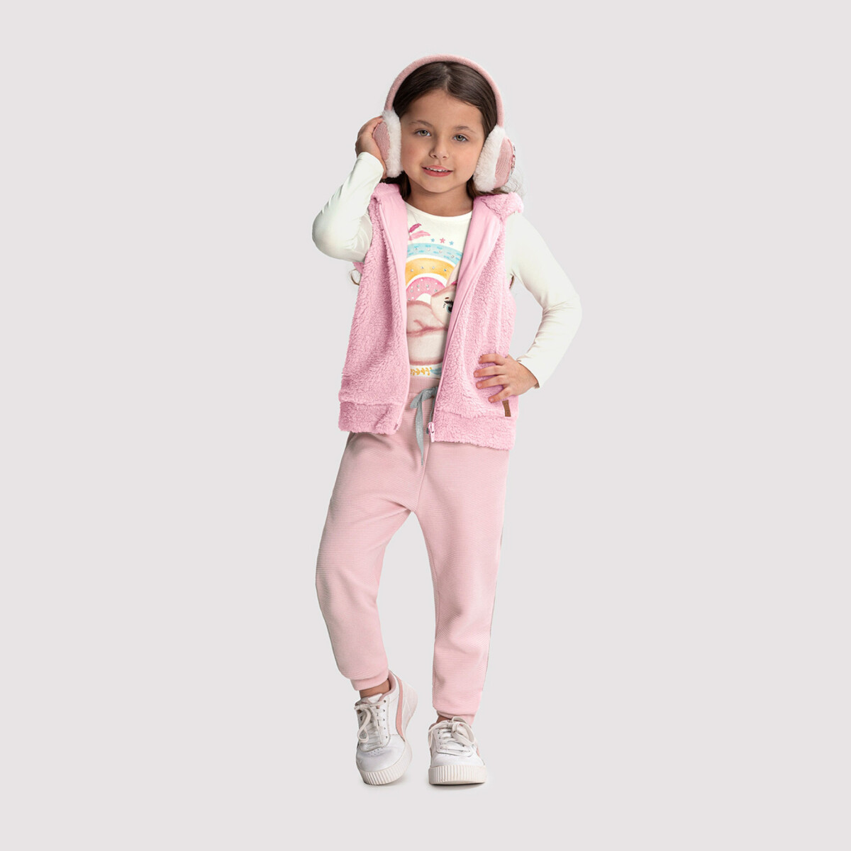 Chaleco Peludo Alakazoo - Rosa 