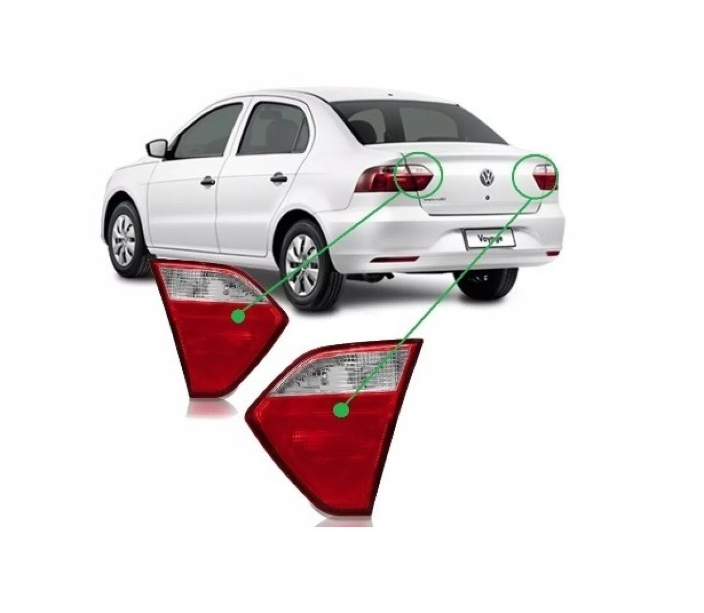 FARO TRASERO INTERIOR IZQUIERDO GOL G6 / G7 SEDAN 13/18 