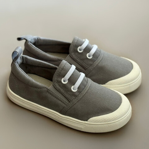 Zapatillas De Lona Gris