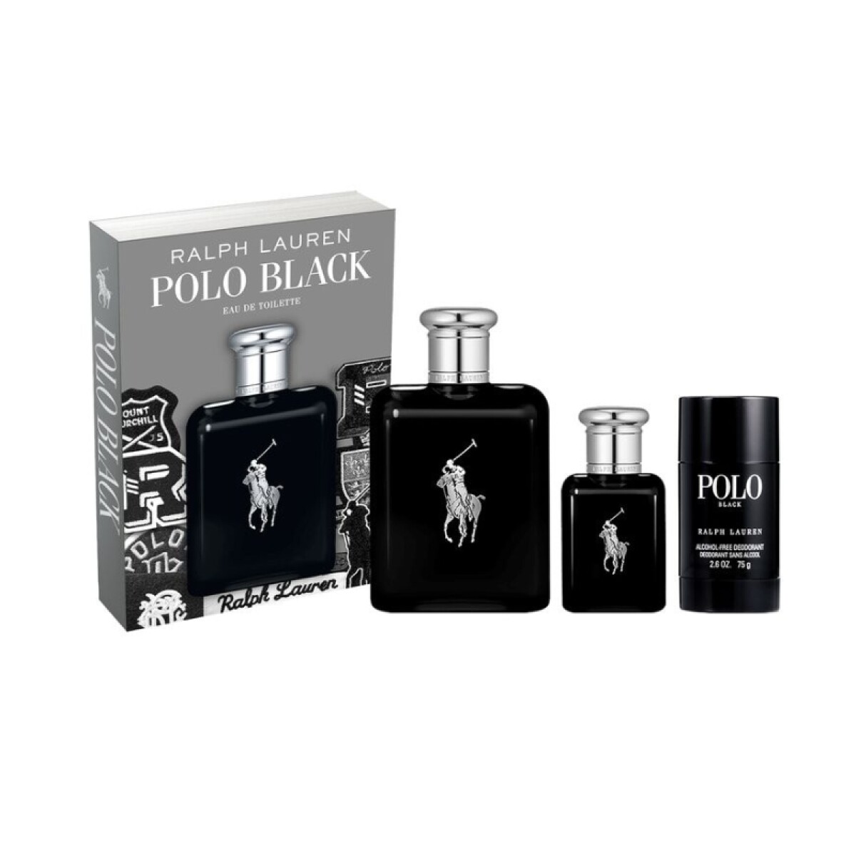 Set Ralph Lauren Polo Black edt 125ml + edt 40ml + Deo 75ml 