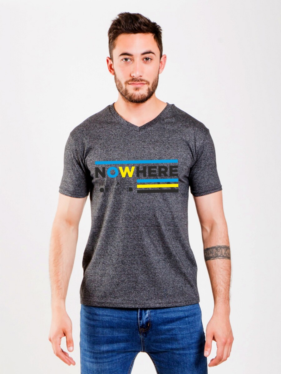 Remera Estampada C/V BGDH REVB-21 - Negro Melange/Variante 3 