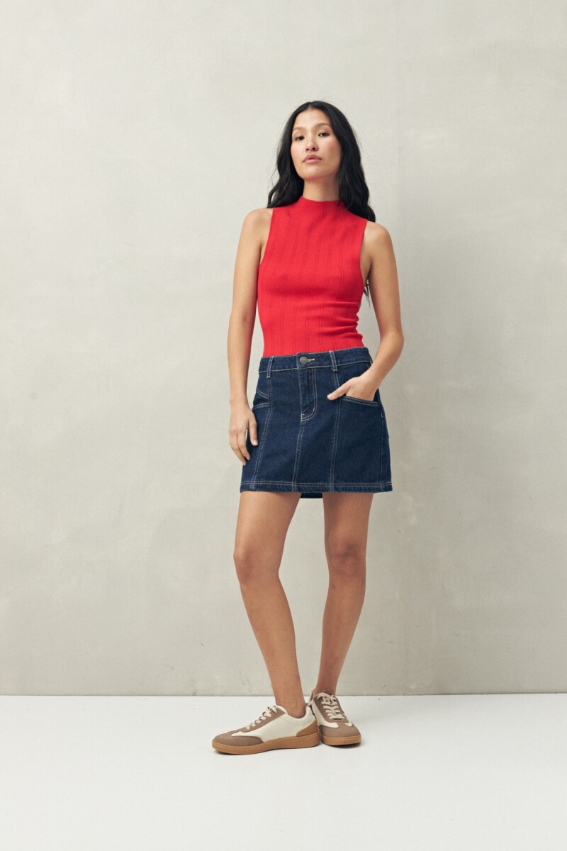 FALDA PRITA Azul Oscuro