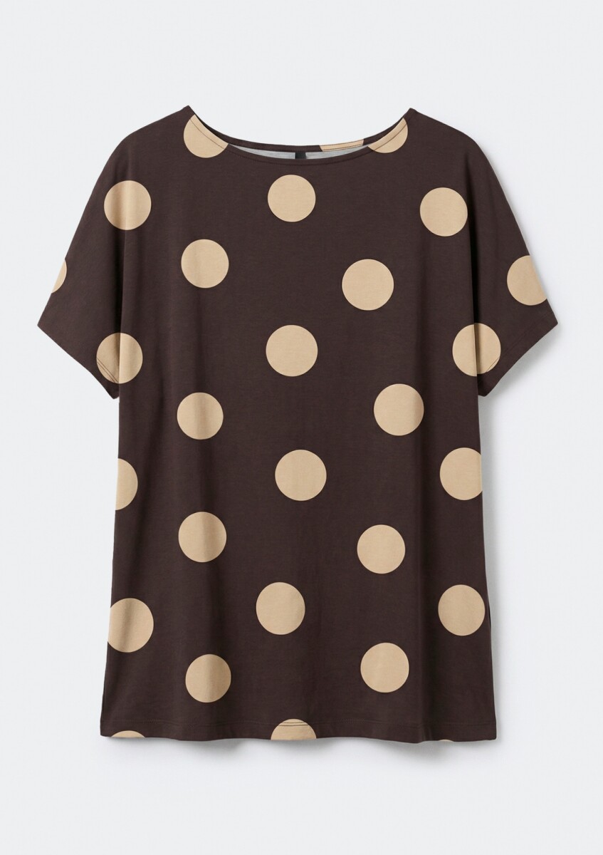 BLUSA ESTAMPADA - MARRÓN 