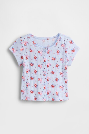 Remera Pointelle Toddler Niña Serene Blue