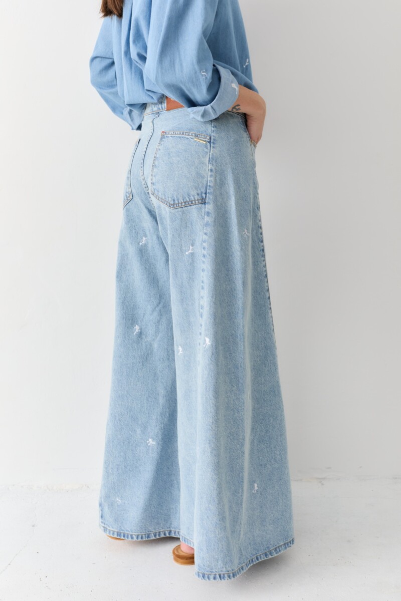 PRE VENTA JEAN WIDE XL SPORTS Celeste