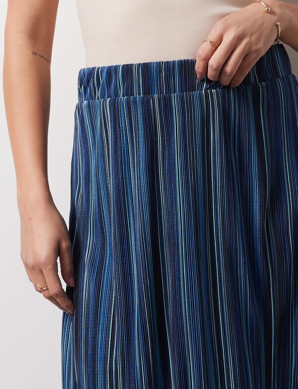 Falda Plisada AZUL/MULTI