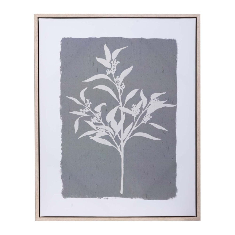 CUADRO LIENZO-Y-MDF VERDE GREEN LEAVE I