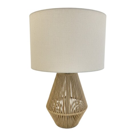 LAMPARA BEIGE/YUTE P/MESA 35X53CM Unica