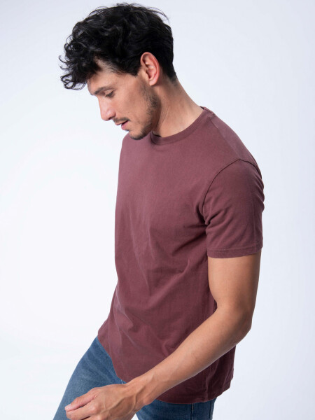 Remera Manga Corta Bordó