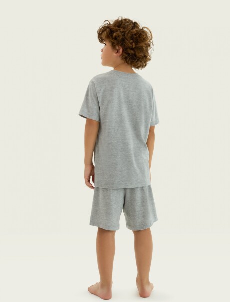 PIJAMA INFANTIL CON ESTAMPA Y BERMUDA PIJAMA MM MASC
