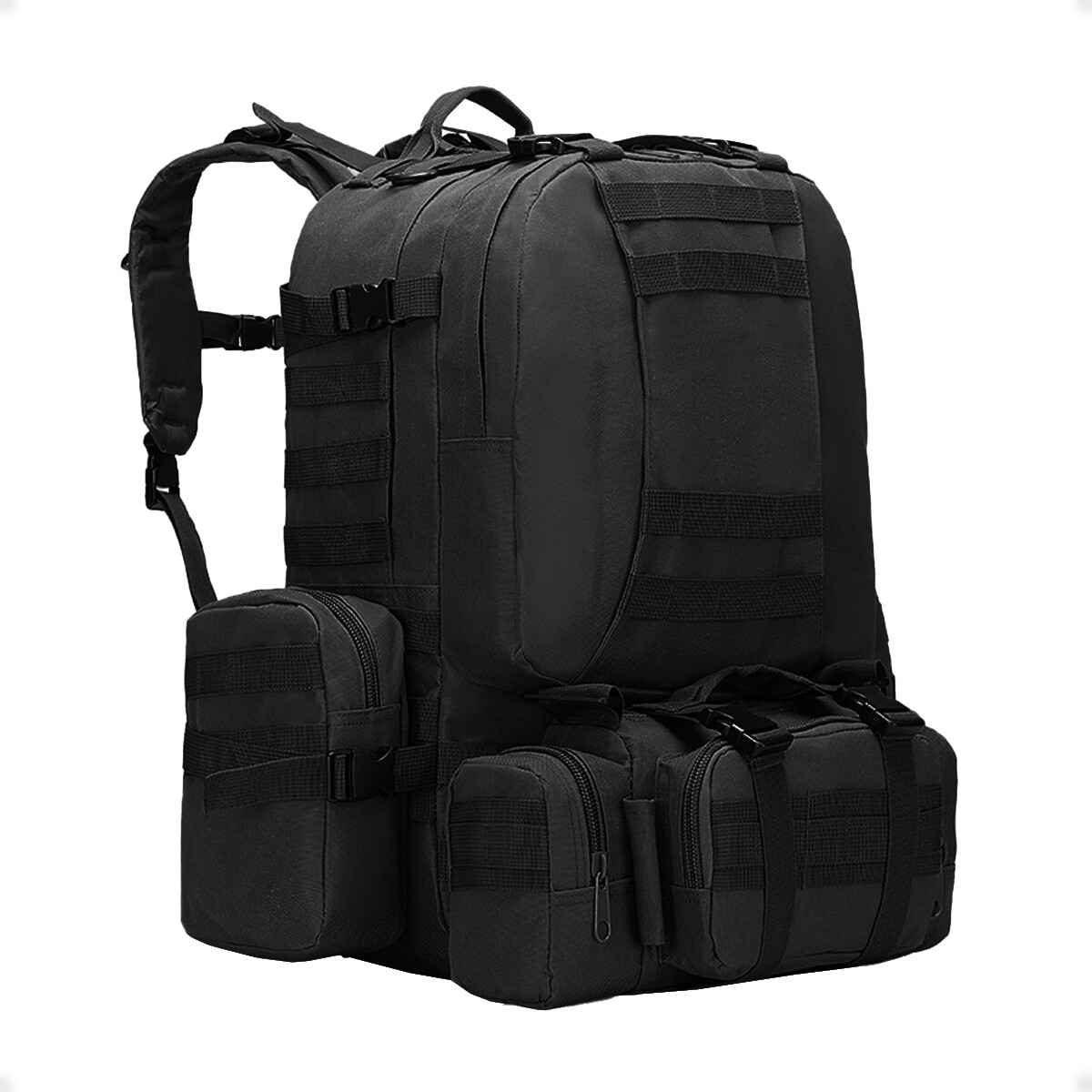 Mochila Táctica Grande Waterproof 60l Sistema Molles - Negro 