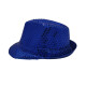 Sombrero Tipo Tango Lentejuelas con Luz Azul