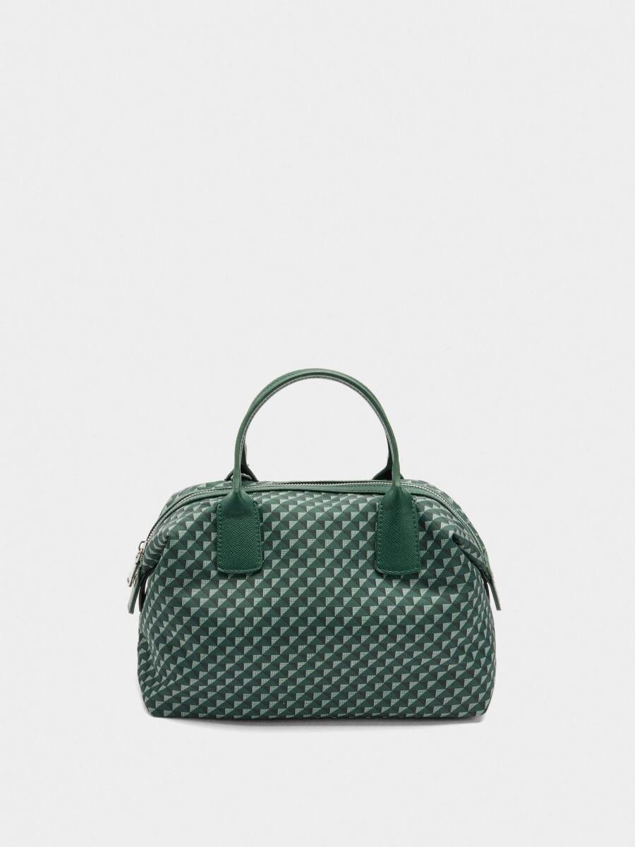 Bolso Tote Estampado De Nylon verde