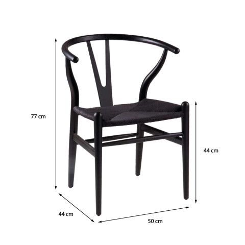 Silla Wishbone Negra