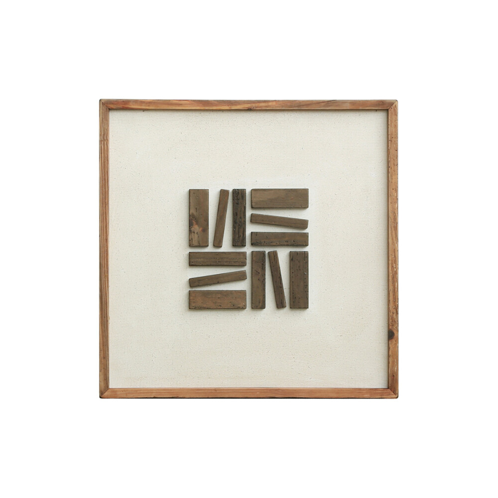 CUADRO DECORATIVO MADERA MACIZA 62 Cm x 62 Cm - LÍNEA RÚSTICA N°4