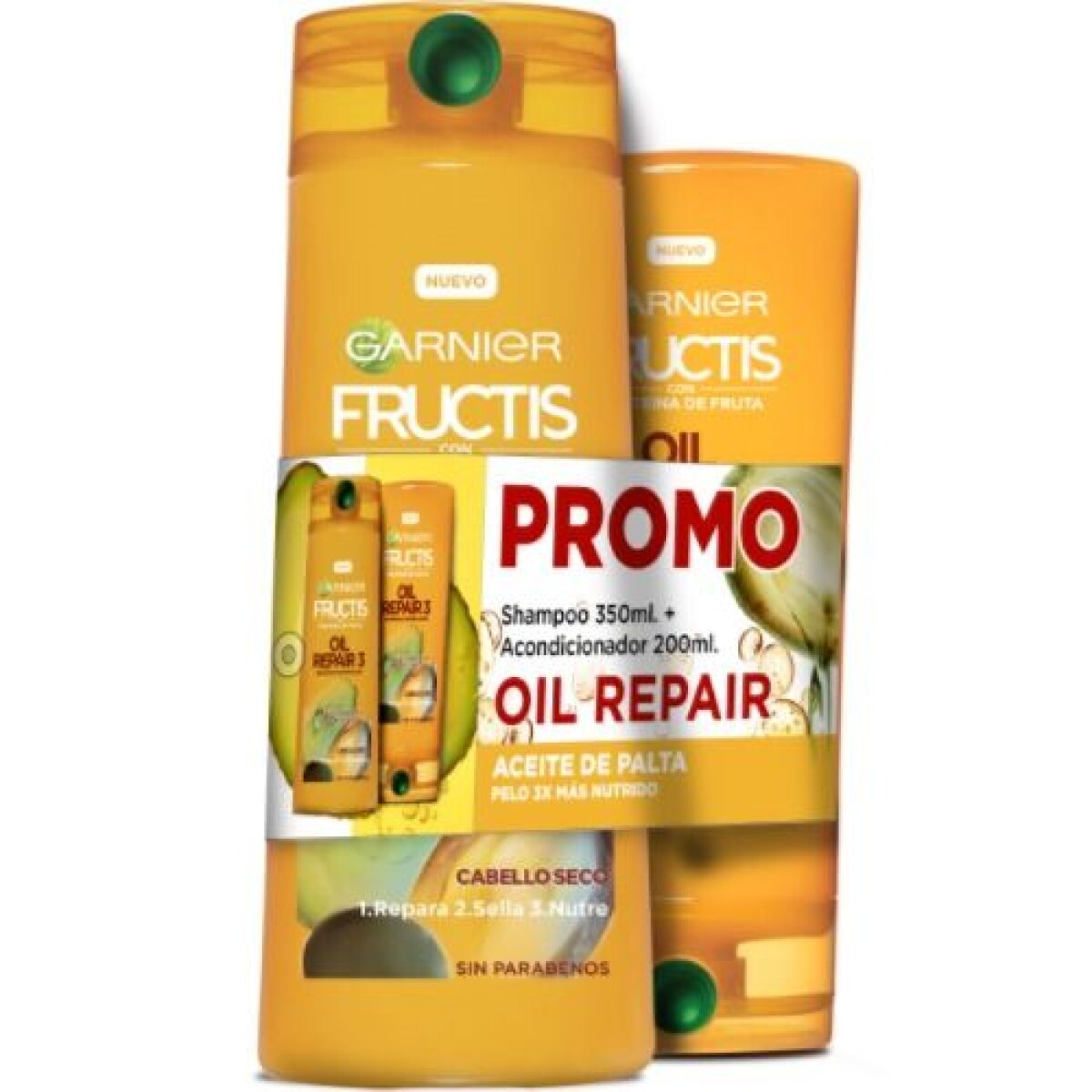 Pack Fructis Oil Repair Shampoo 350ml + Acondicionador 200ml – Cabello Dañado
