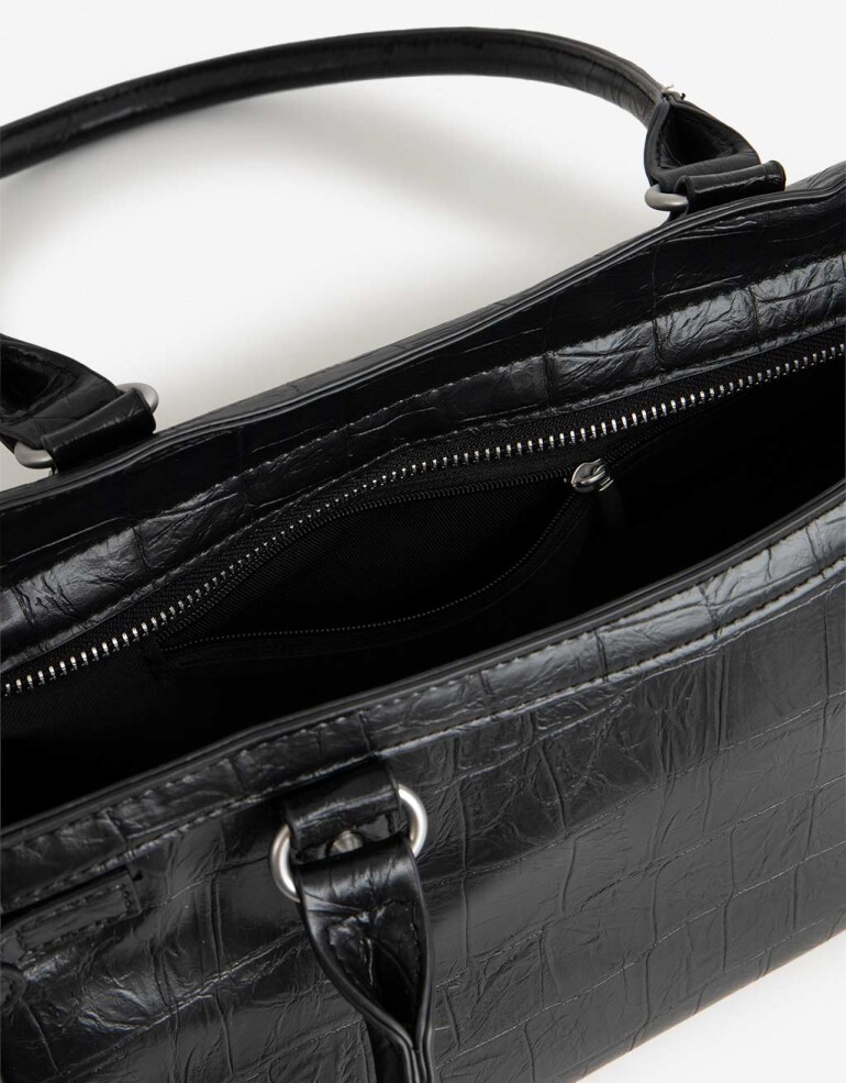 City Cartera Formato Baguette - Negro