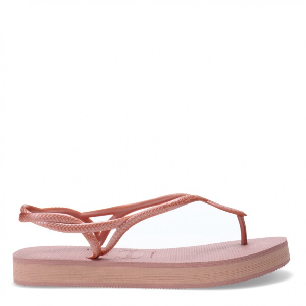 Sandalia de Mujer Havaianas Luna Plataforma FC Rosado - Croco