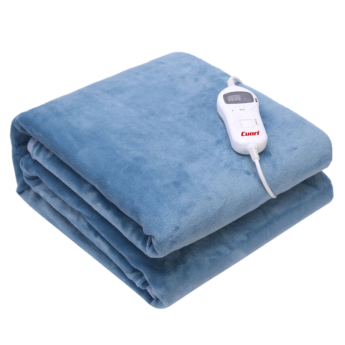Manta Frazada Térmica Eléctrica 2Pz Doble Polar Cuori Caribe - Azul 