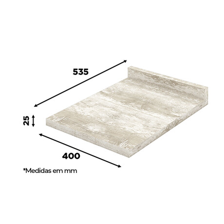 MESADA TAPA PARA COCINA 40 CM MDP GRIS AMERICANA