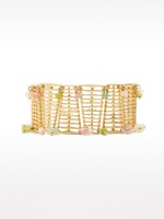 Pulsera Trenzada Con Piedras multicolor