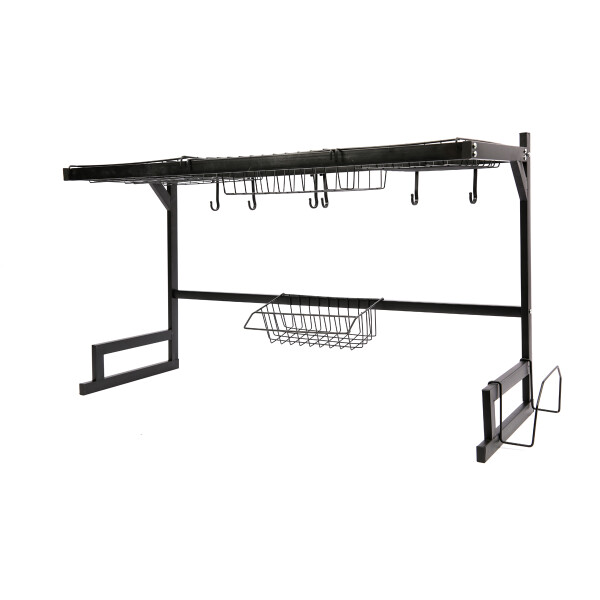 Escurridor de Platos de Cocina Sobre Pileta Escurreplatos de 85 cm Dos Niveles Negro Escurridor de Platos de Cocina Sobre Pileta Escurreplatos de 85 cm Dos Niveles Negro