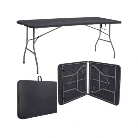 MESA DE EXTERIOR PLEGABLE 1.8M - NEGRA Mesa De Exterior Plegable 1.8M Negra