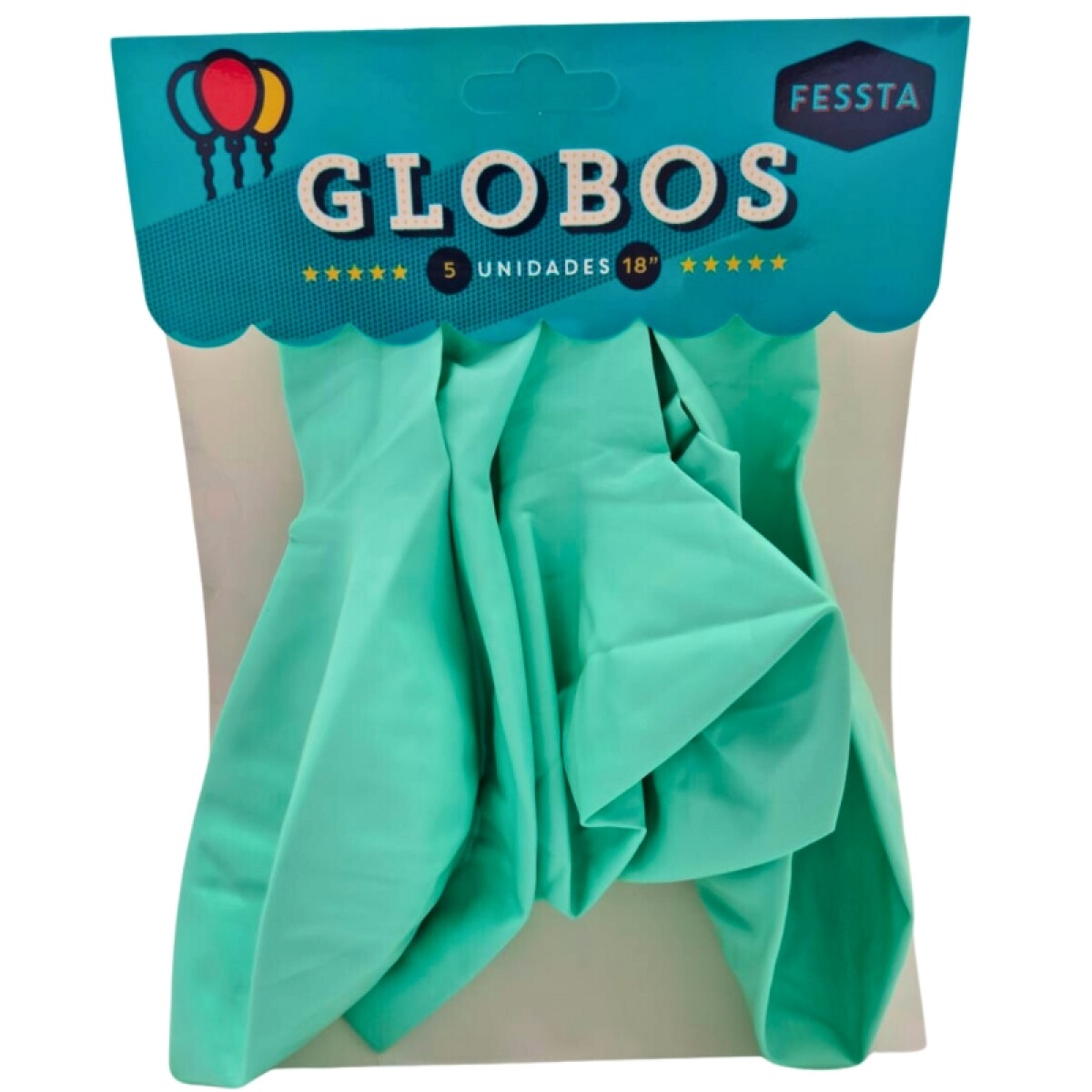 Globos X5 Tamaño R18 - Verde Agua Pastel 