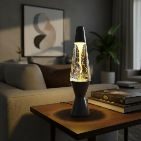 Lámpara Twister Tornado Luz Led Colores Cambiantes Carga USB Negro