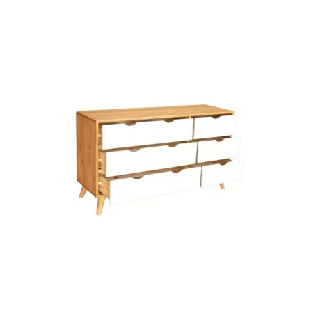 Comoda 6 Cajones Madera Linea Dublin