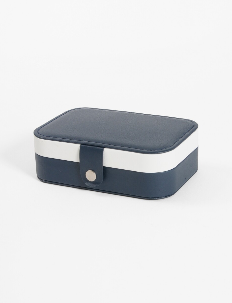 Alhajero organizador rectangular con broche - azul 