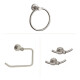 Set De Accesorios Porta Rollo Y Toallero Roma Gris Mate