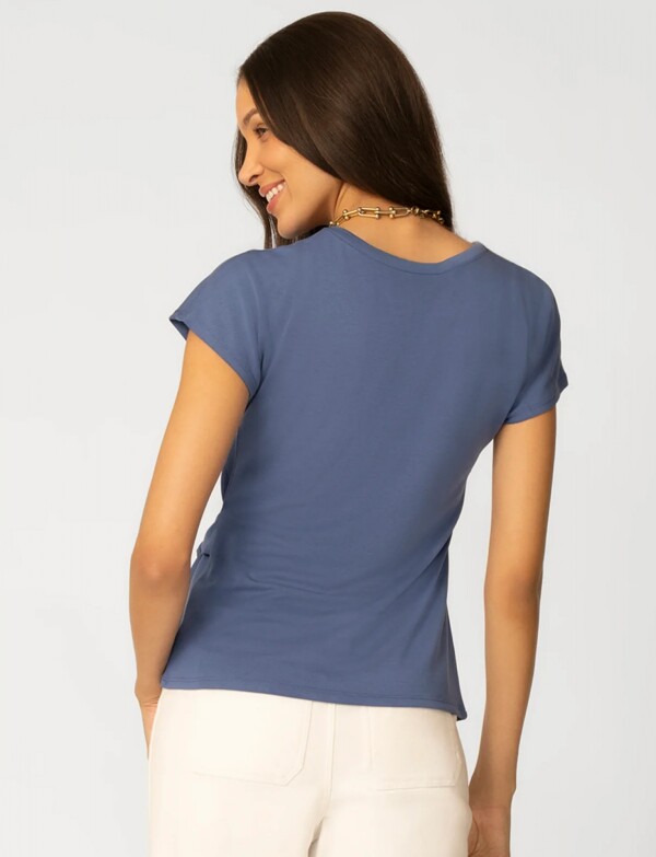 Remera Lazo Lateral GRIS AZULADO
