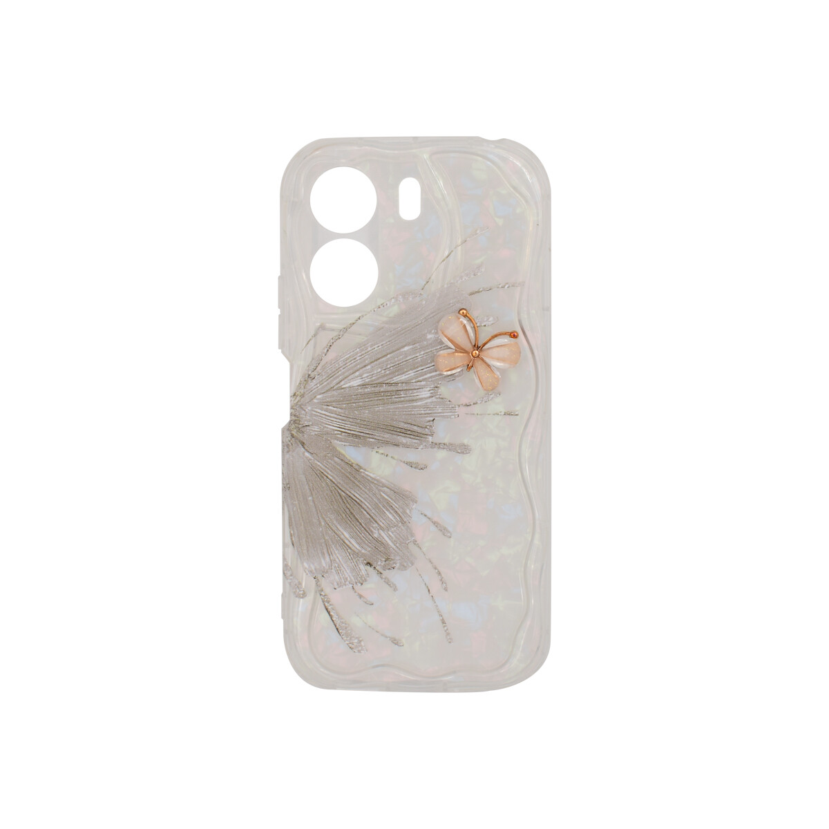 Protector para Xioami Redmi 13C diseño mariposa gris 
