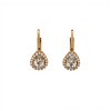 Caravanas Lagrima Aguamarina - Oro bajo - Aguamarina y Zirconias - CA8096 conpiedra