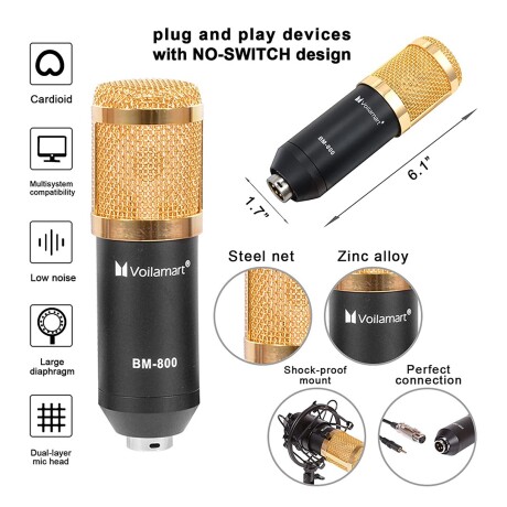 Microfono con Brazo y Ecualizador Streaming 001