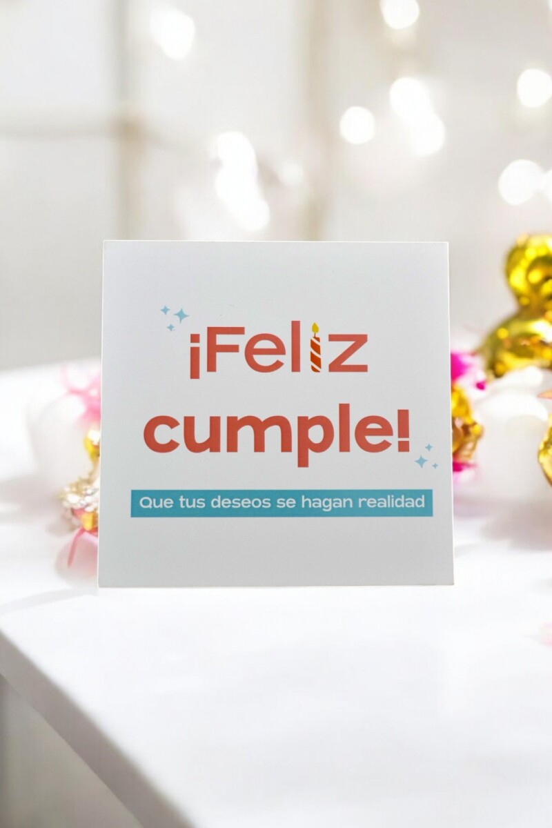 Tarjeta cumpleaños 10x10. - DISEÑO 10 