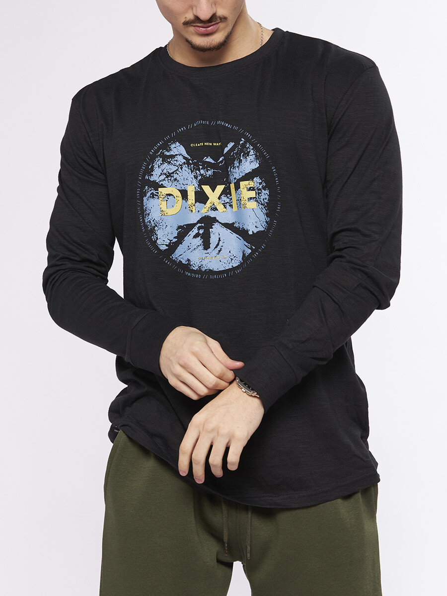 T-SHIRT ML CREATE DIXIE - Negro 
