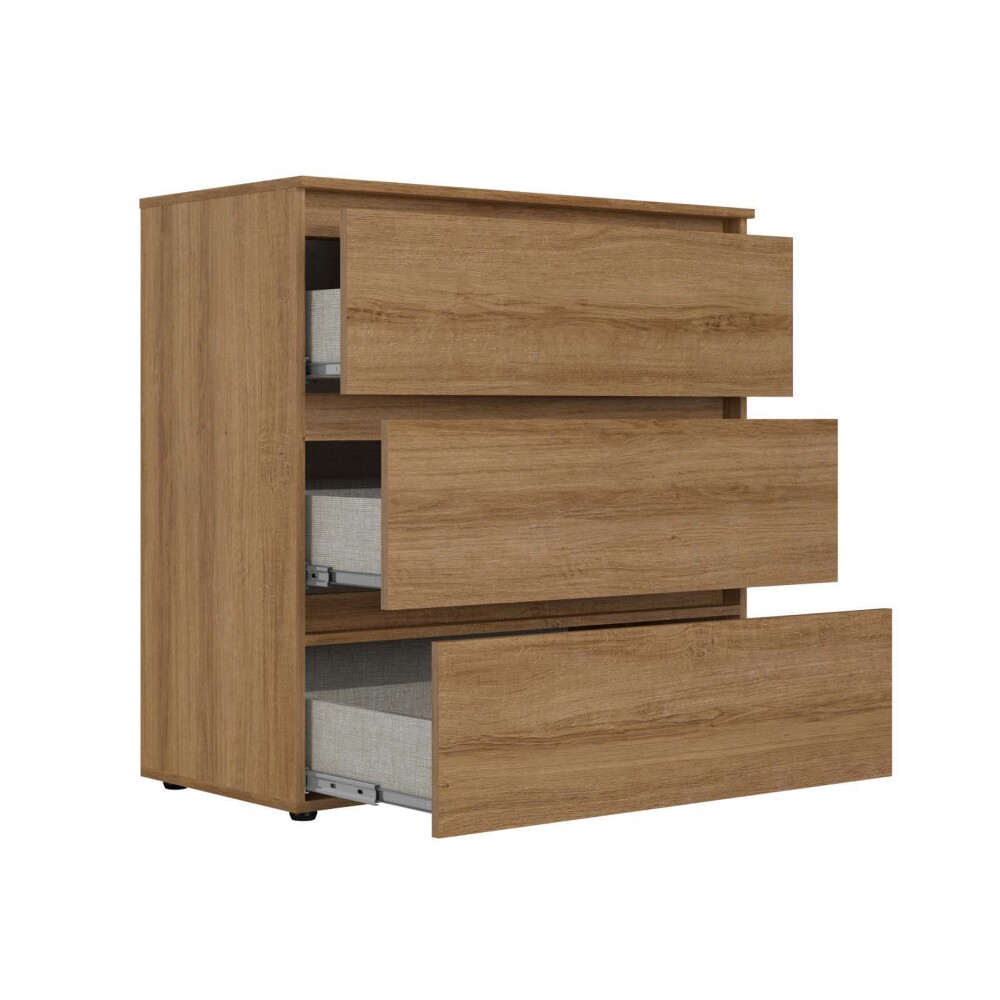 CÓMODA 3 CAJONES MDP MARRON CONDESSA