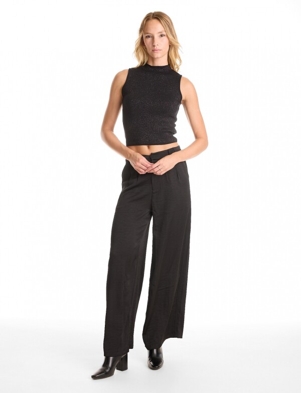 Pantalon Satinado NEGRO