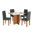 Conjunto Comedor Indekés Miami 4 Sillas Freijó Off White Grafito Conjunto Comedor Indekés Miami 4 Sillas Freijó Off White Grafito