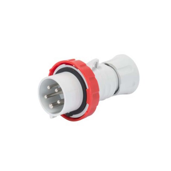 Ficha industrial 3P+T+N 32A 6HS 380V IP67 roja GG0042FH