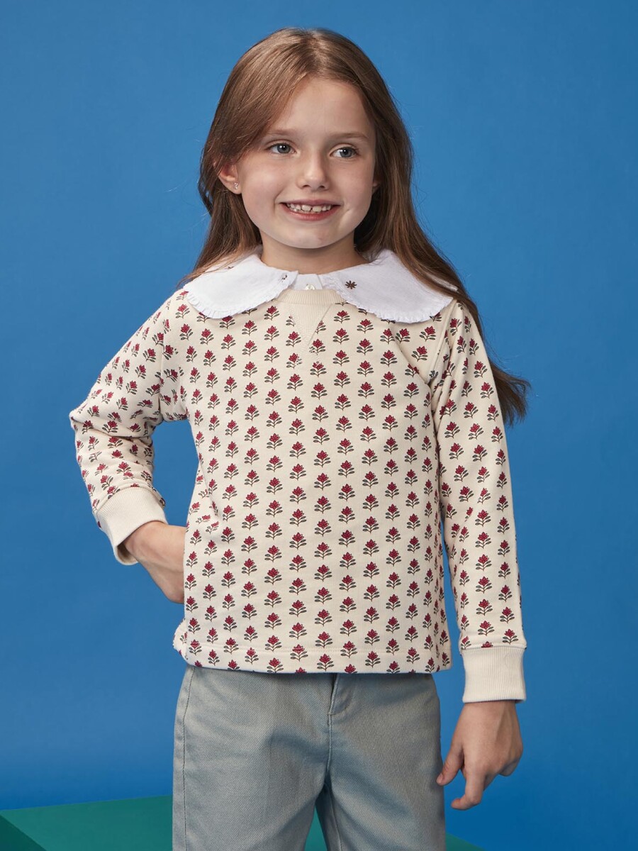 Sudadera Estampada Crudo