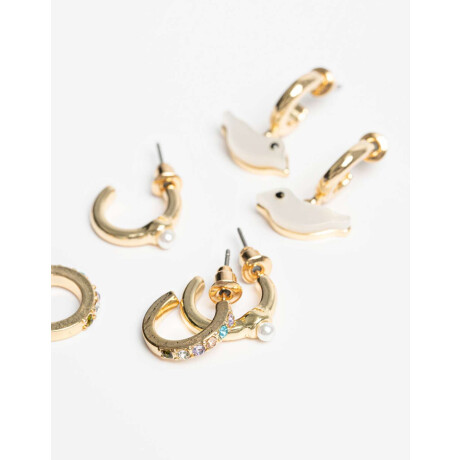 Set De Argollitas Dorado