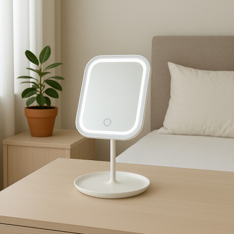 Espejo para maquillaje con luz led rectangular Sc