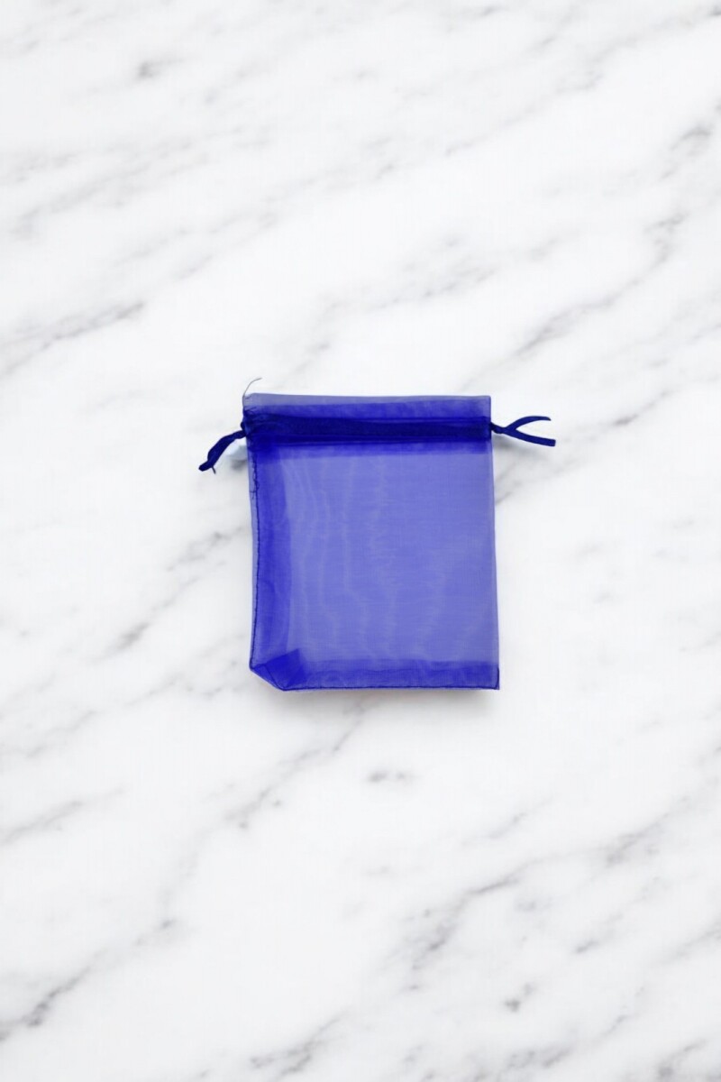 Bolsa organza 8x11 cm. - AZUL 