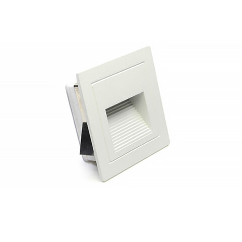 Emb. pared blanco 3W cálida IP65 220v ac 210lm 90° ZU0292