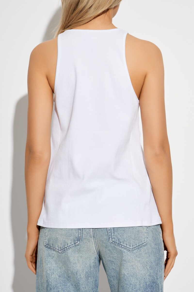 T-IPSYA-LKDS TOP Blanco